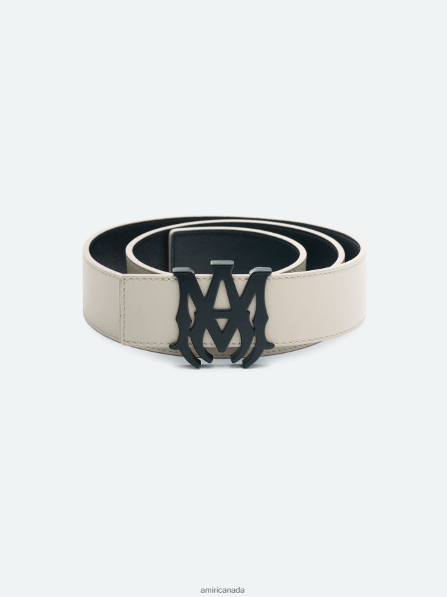 Accessories AMIRI 4Cm Reversible Belt Birch/ Black Unisex ZXNJX8441