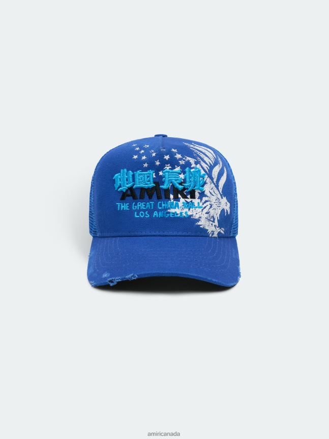 Accessories AMIRI Tgcw Distressed Trucker Blue Unisex ZXNJX8433