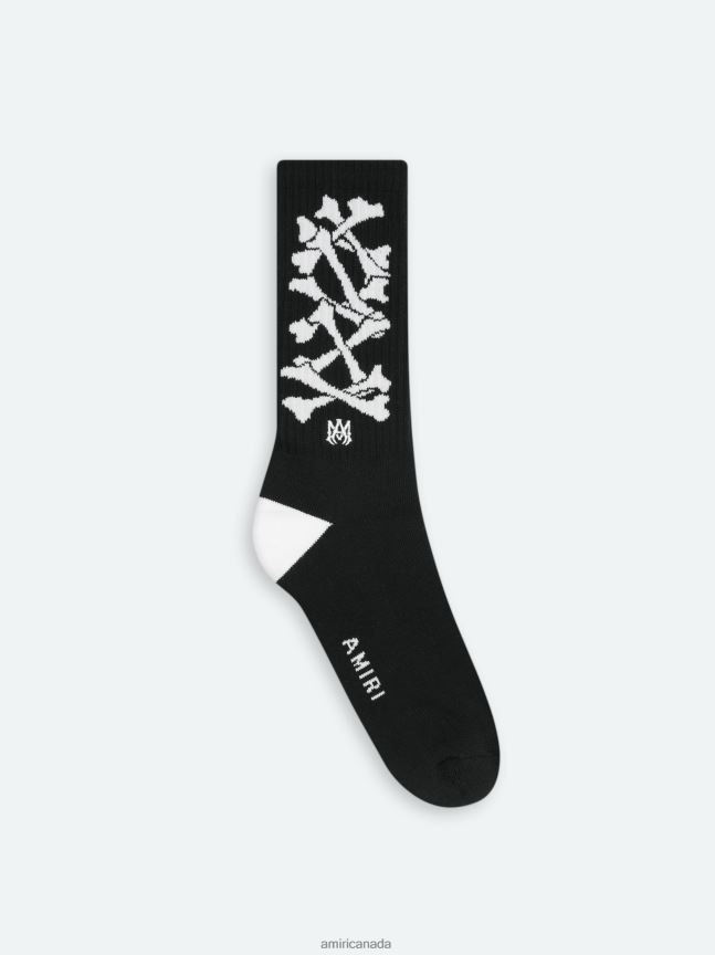 Accessories AMIRI Bones Sock Black/White Unisex ZXNJX8451