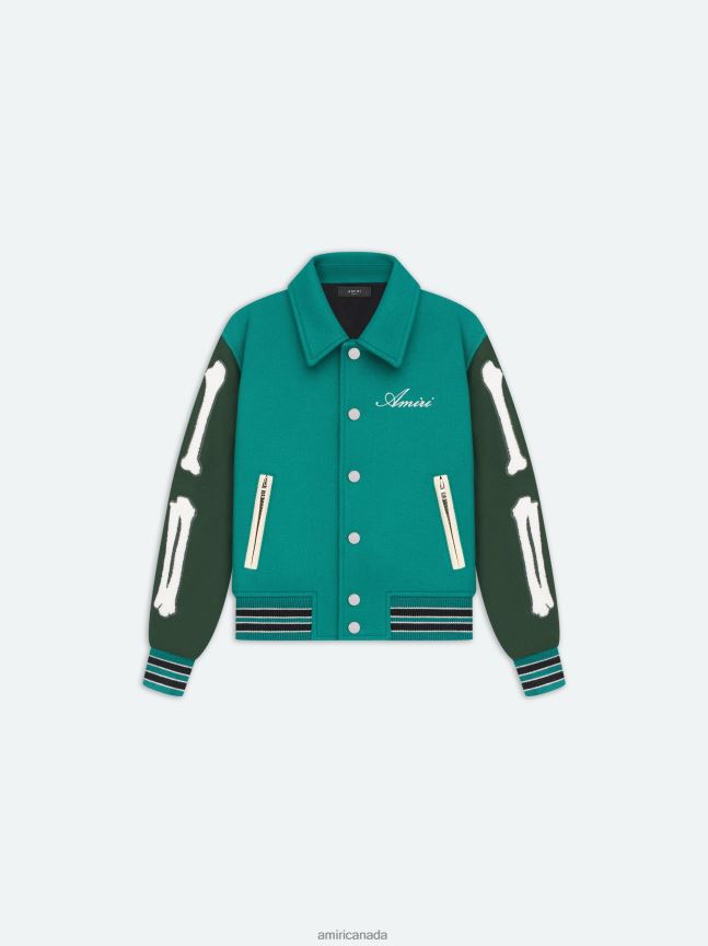 Clothing AMIRI Bones Jacket Teal Kids ZXNJX8368