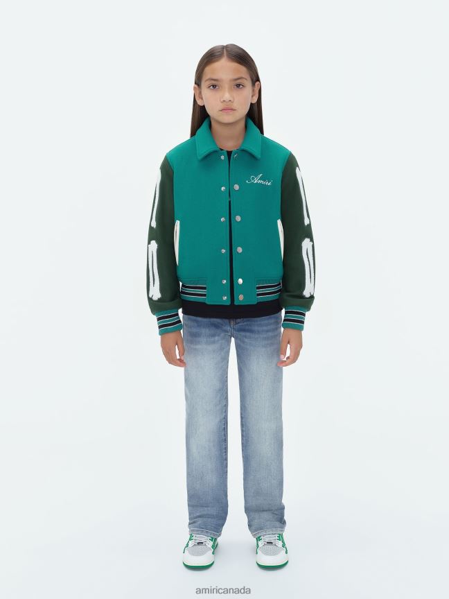 Clothing AMIRI Bones Jacket Teal Kids ZXNJX8368