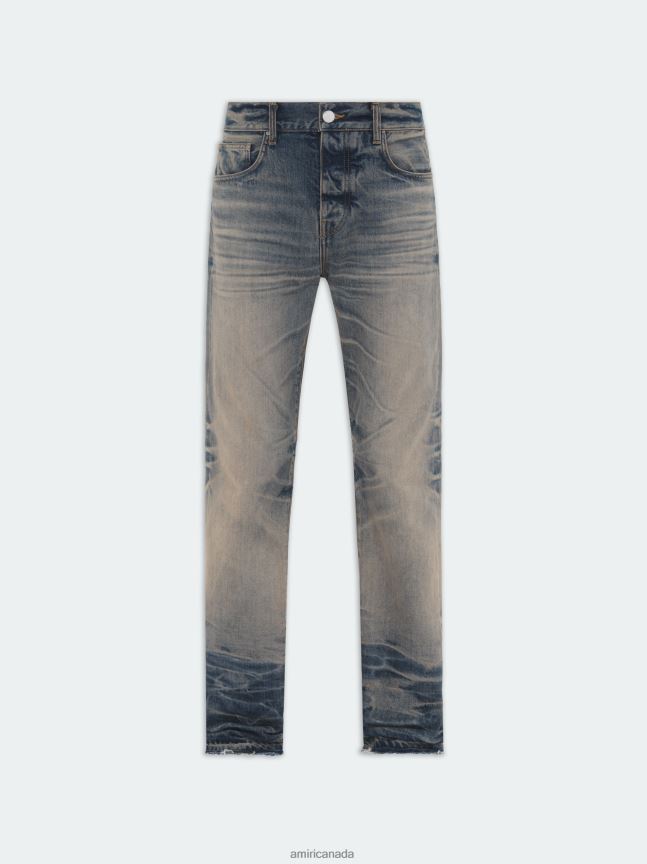 Clothing AMIRI Release Hem Straight Jean Antique Indigo Men ZXNJX82