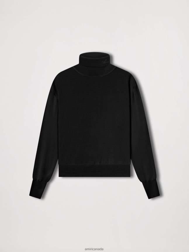 Clothing AMIRI Solid Turtleneck Black Men ZXNJX8132