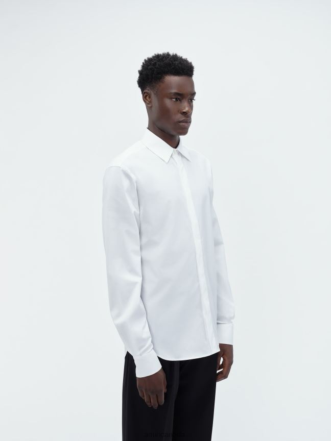 Clothing AMIRI Perfect Poplin Shirt White Men ZXNJX8103