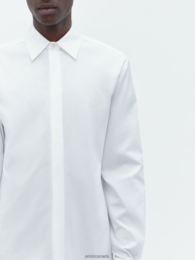 Clothing AMIRI Perfect Poplin Shirt White Men ZXNJX8103