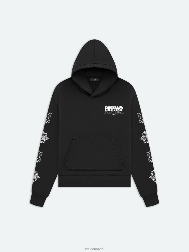 Clothing AMIRI Brand Premier Hoodie Black Men ZXNJX8151