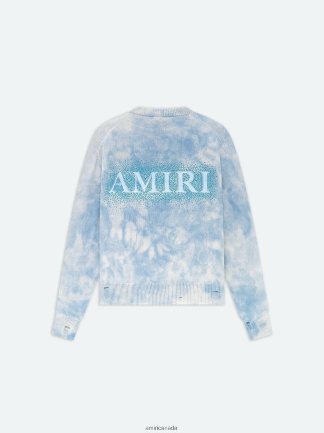 Clothing AMIRI Crystal Crewneck Ashley Blue Men ZXNJX8142