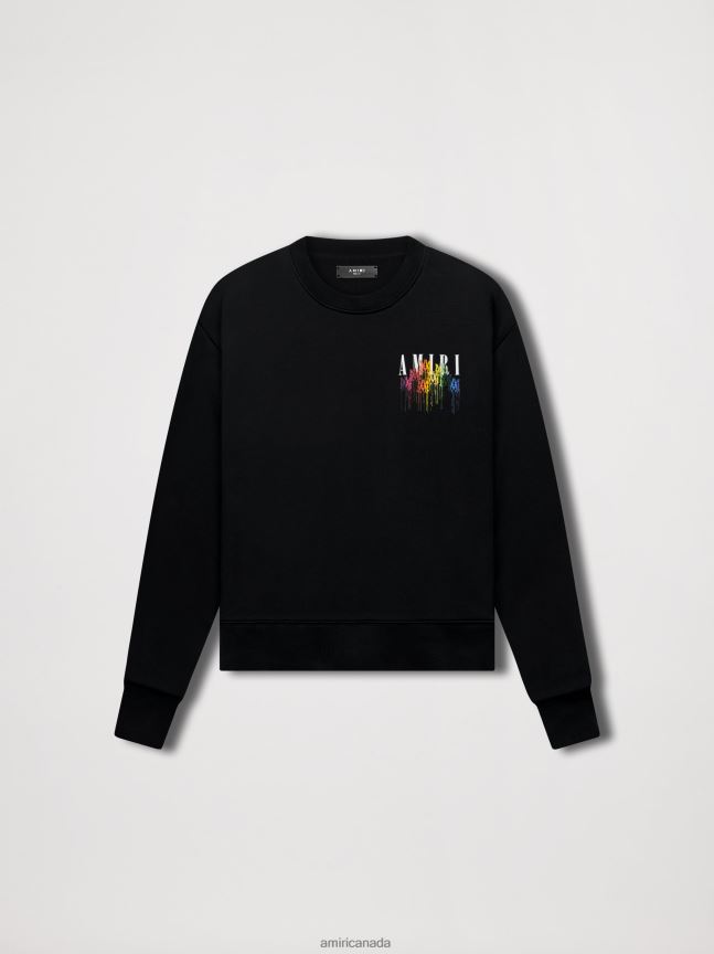 Clothing AMIRI M.A. Drip Collage Crewneck Black Men ZXNJX8152