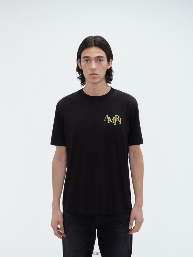 Clothing AMIRI Crystal Champagne Tee Black Men ZXNJX865