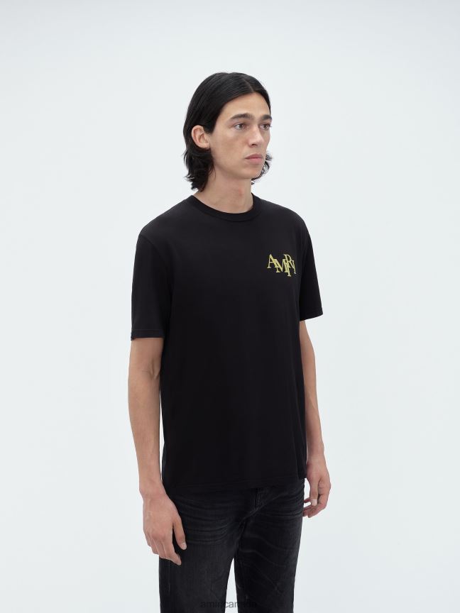 Clothing AMIRI Crystal Champagne Tee Black Men ZXNJX865