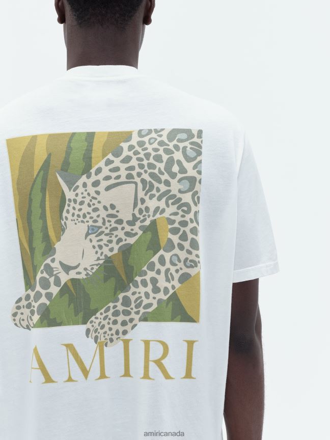 Clothing AMIRI Leopard Tee White Men ZXNJX870