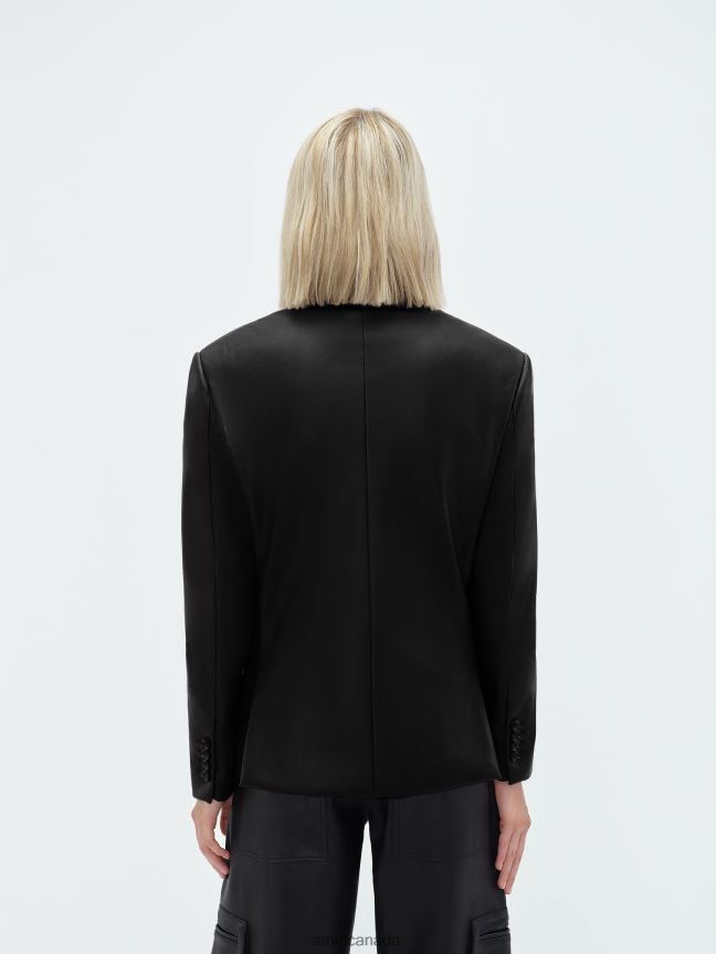 Clothing AMIRI Db Vegan Cropped Blazer Black Women ZXNJX8292