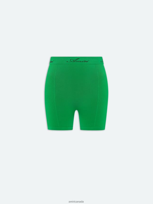 Clothing AMIRI Seamless Short Fern Green Women ZXNJX8274