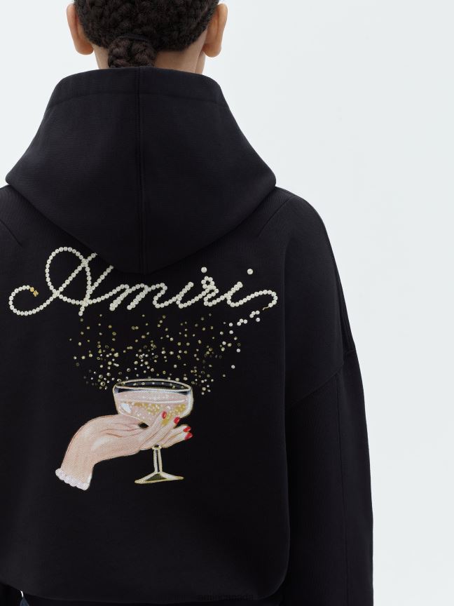 Clothing AMIRI Champagne Hoodie Black Women ZXNJX8279