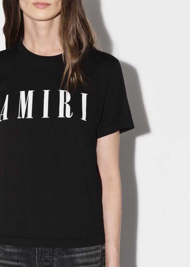 Clothing AMIRI Slim Tee Black Women ZXNJX8254